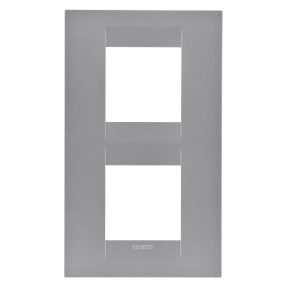 abdeckrahmen geo international - in lackiertem technopolymer - 2+2 module vertikal - titan- chorusmart