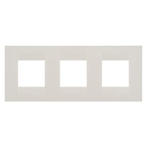 abdeckrahmen geo international - in technopolymer - 2+2+2 module horizontal - cremeweiss - chorusmart