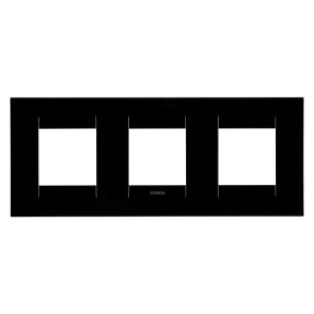 abdeckrahmen geo international - in technopolymer - 2+2+2 module horizontal - tonerschwarz - chorusmart