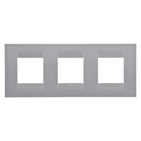 abdeckrahmen geo international - in lackiertem technopolymer - 2+2+2 module horizontal - titan - chorusmart