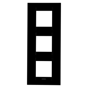 abdeckrahmen geo international - in technopolymer - 2+2+2 module vertikal - tonerschwarz - chorusmart