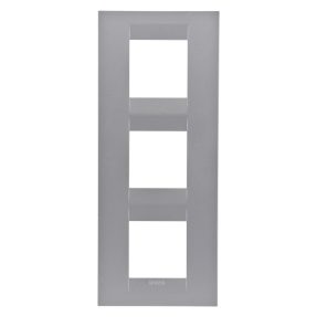 abdeckrahmen geo international - in lackiertem technopolymer - 2+2+2 module vertikal - titan - chorusmart