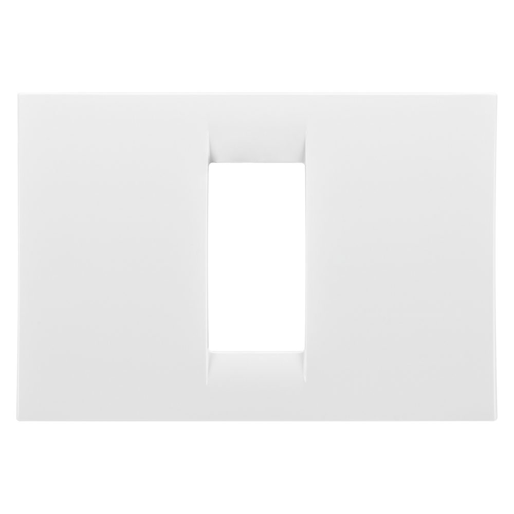  virna plate - in technopolymer gloss finishing - 1 gang - cloud white - system