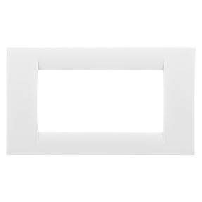 placca virna - in tecnopolimero finitura lucida - 4 posti - bianco nuvola - system