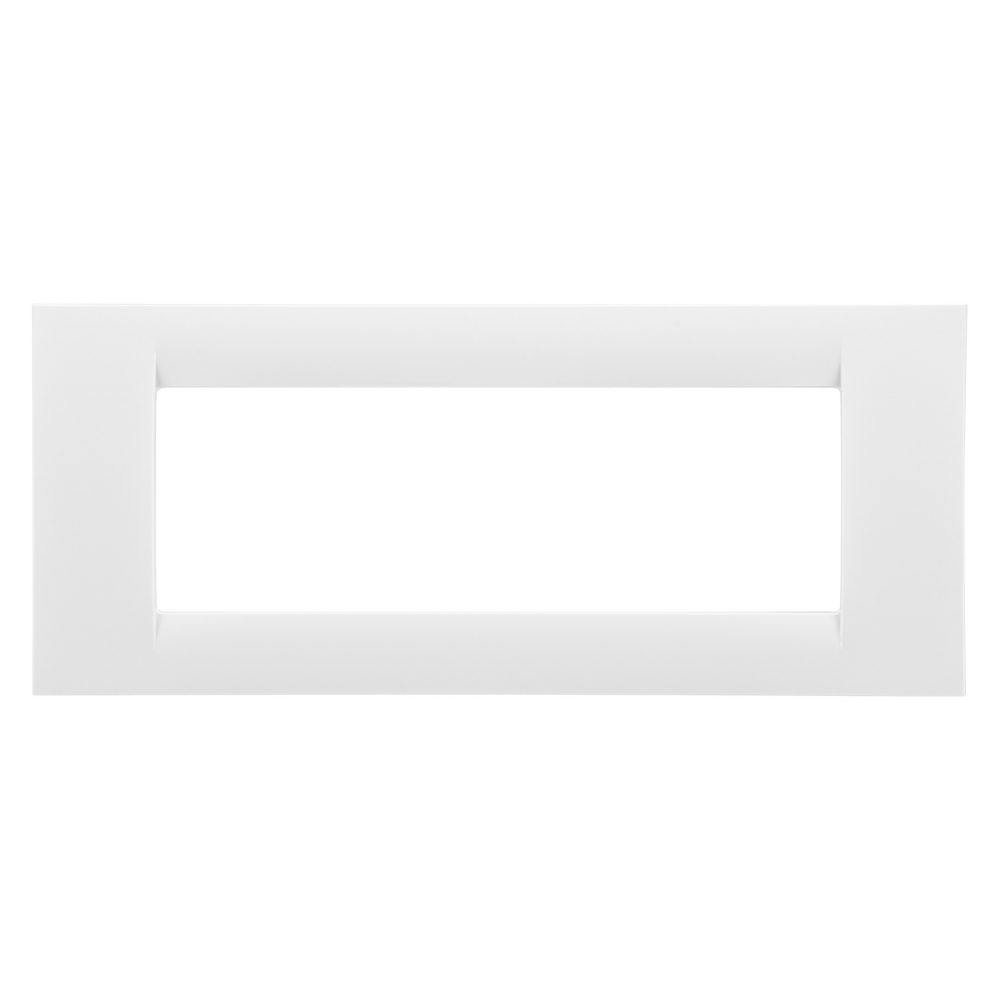  virna plate - in technopolymer gloss finishing - 6 gang - cloud white - system