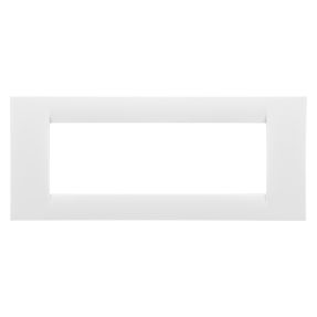 placca virna - in tecnopolimero finitura lucida - 6 posti - bianco nuvola - system