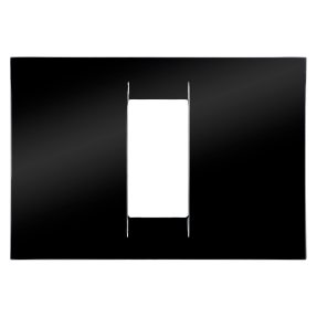 virna plate - in technopolymer gloss finishing - 1 gang - toner black - system