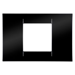 virna-abdeckrahmen - aus technopolymer mit glanzoberfläche - 2 einsätze - tonerschwarz - system