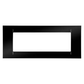 virna plate - in technopolymer gloss finishing - 6 gang - toner black - system