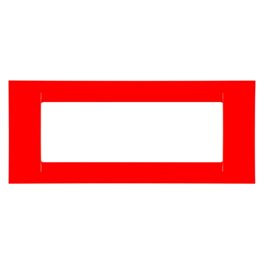  virna plate - in technopolymer gloss finishing - 6 gang - geranium red - system