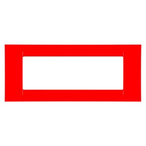 virna-abdeckrahmen - aus technopolymer mit glanzoberfläche - 6 einsätze - geranienrot - system