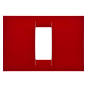 virna-abdeckrahmen - aus technopolymer mit glanzoberfläche - 1 einsätz - burgundrot - system