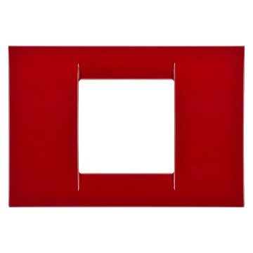  VIRNA PLATE - IN TECHNOPOLYMER GLOSS FINISHING - 2 GANG - CLASSIC BURGUNDY - SYSTEM