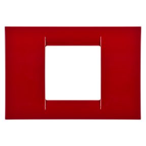 placca virna - in tecnopolimero finitura lucida - 2 posti - amaranto classico - system