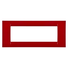 virna-abdeckrahmen - aus technopolymer mit glanzoberfläche - 6 einsätze - burgundrot - system
