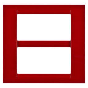 placa virna - en tecnopolímero acabado brillante - 8 módulos (4+4 socrepmódulos) - amaranto clásico - system