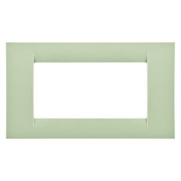  VIRNA PLATE - IN TECHNOPOLYMER GLOSS FINISHING - 4 GANG - VENETIAN GREEN - SYSTEM
