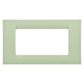 placca virna - in tecnopolimero finitura lucida - 4 posti - verde venezia - system