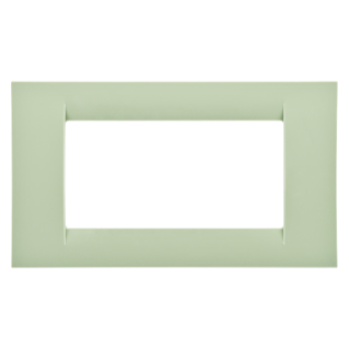 VIRNA PLATE - IN TECHNOPOLYMER GLOSS FINISHING - 4 GANG - VENETIAN GREEN - SYSTEM