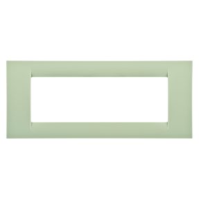 placca virna - in tecnopolimero finitura lucida - 6 posti - verde venezia - system