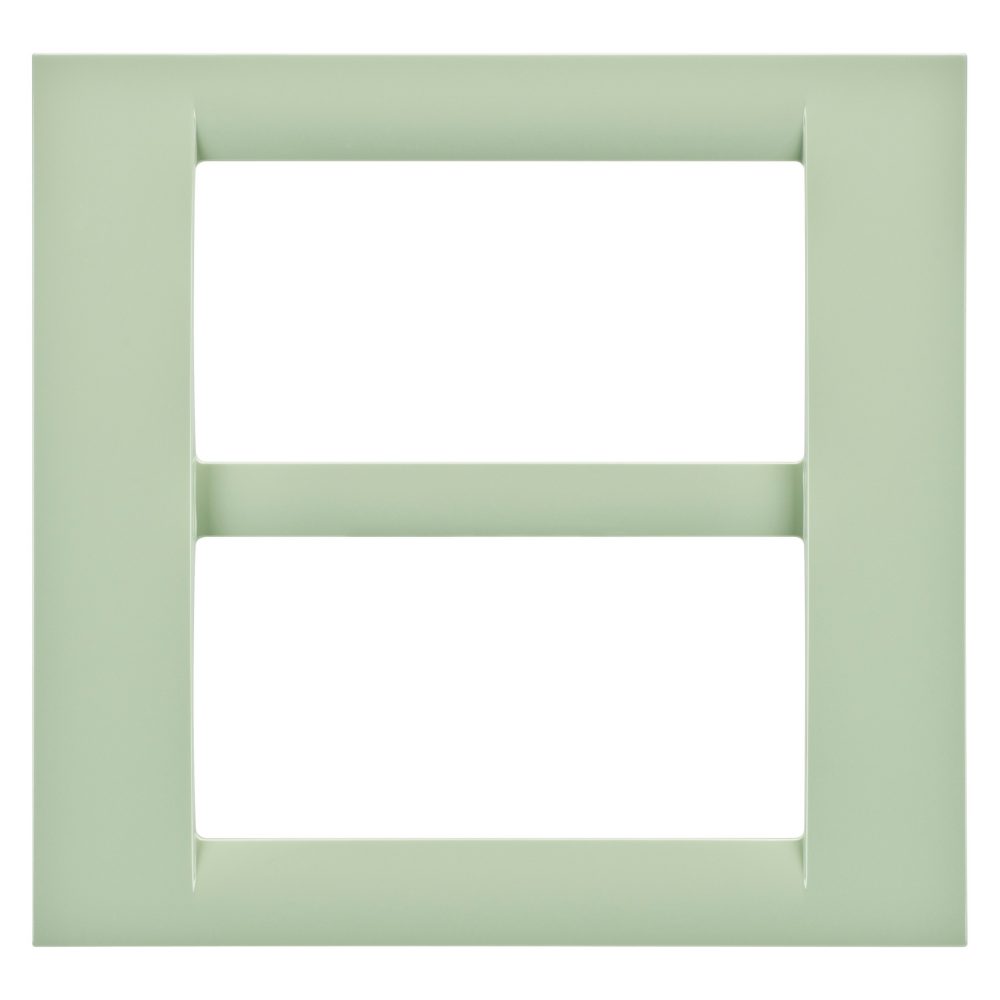  virna plate - in technopolymer gloss finishing - 8 gang (4+4 overlapping) - venetian green - system