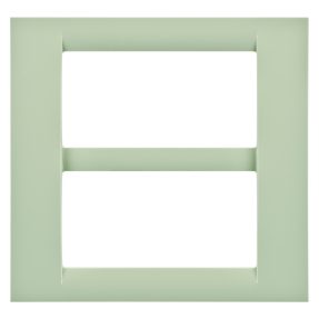 placa virna - en tecnopolímero acabado brillante - 8 módulos (4+4 socrepmódulos) - verde venecia - system
