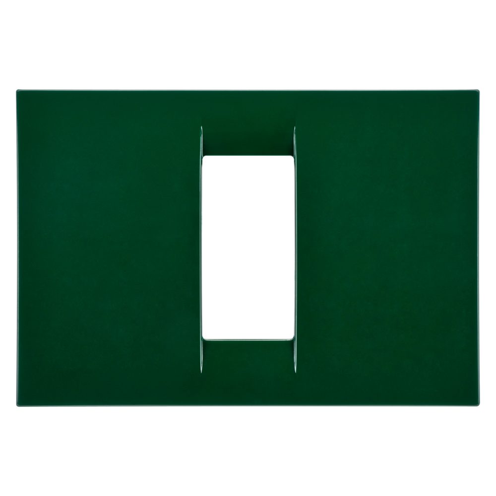  virna plate - in technopolymer gloss finishing - 1 gang - racing green - system