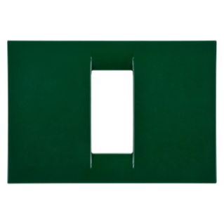 VIRNA PLATE - IN TECHNOPOLYMER GLOSS FINISHING - 1 GANG - RACING GREEN - SYSTEM