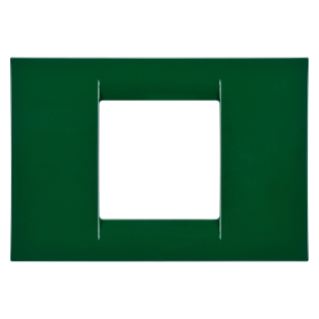 VIRNA PLATE - IN TECHNOPOLYMER GLOSS FINISHING - 2 GANG - RACING GREEN - SYSTEM