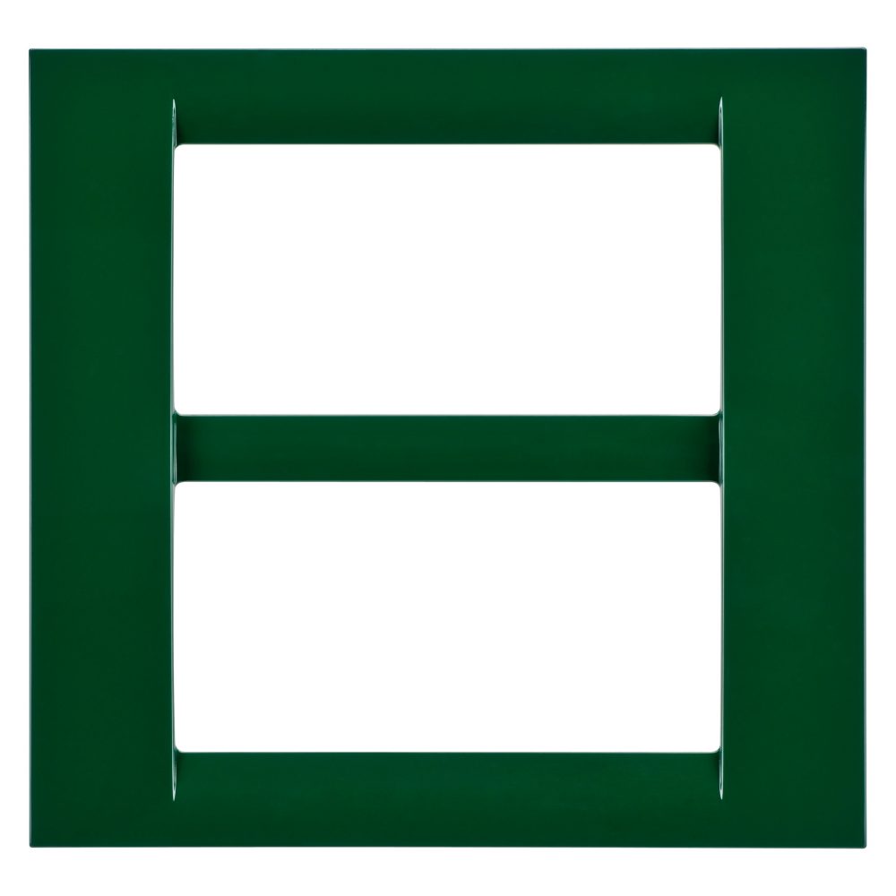  virna plate - in technopolymer gloss finishing - 8 gang (4+4 overlapping) - racing green - system