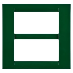 placa virna - en tecnopolímero acabado brillante - 8 módulos (4+4 socrepmódulos) - verde racing - system