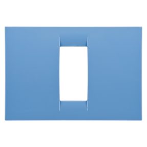 virna-abdeckrahmen - aus technopolymer mit glanzoberfläche - 1 einsätz - himmelblau - system