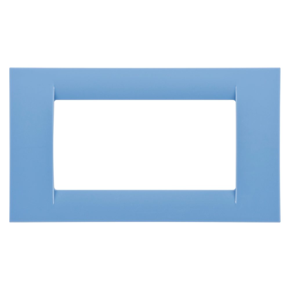  virna-abdeckrahmen - aus technopolymer mit glanzoberfläche - 4 einsätze - himmelblau - system