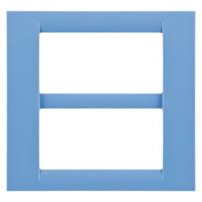placa virna - en tecnopolímero acabado brillante - 8 módulos (4+4 socrepmódulos) - azul cielo - system