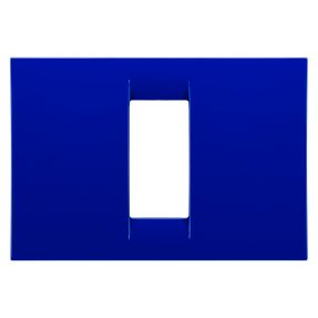 virna-abdeckrahmen - aus technopolymer mit glanzoberfläche - 1 einsätz - jazz blau - system