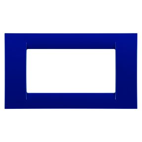 virna-abdeckrahmen - aus technopolymer mit glanzoberfläche - 4 einsätze - jazz blau - system