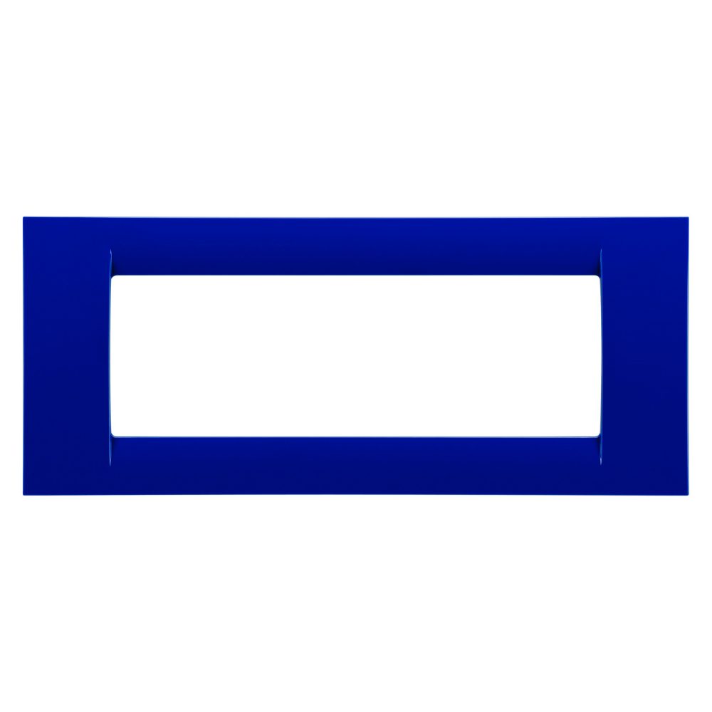  virna plate - in technopolymer gloss finishing - 6 gang - jazz blue - system