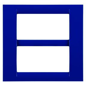 placa virna - en tecnopolímero acabado brillante - 8 módulos (4+4 socrepmódulos) - azul jazz - system