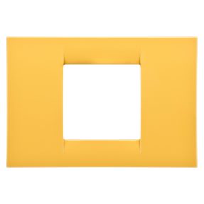 placca virna - in tecnopolimero finitura lucida - 2 posti - giallo mais - system