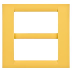 placa virna - en tecnopolímero acabado brillante - 8 módulos (4+4 socrepmódulos) - amarillo maíz - system