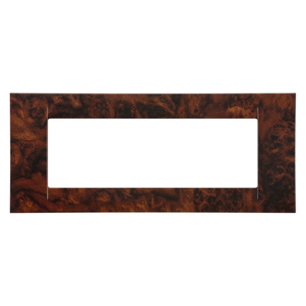  virna plate - in technopolymer - 6 gang - english walnut - system