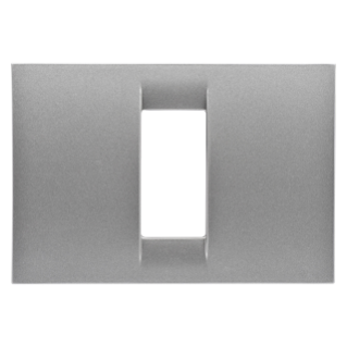 VIRNA PLATE - IN TECHNOPOLYMER GLOSS FINISHING - 1 GANG - METALLIC TITANIUM - SYSTEM