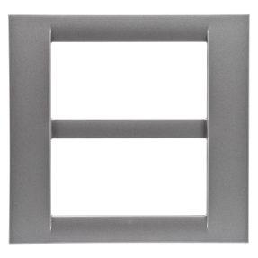 מסגרת virna - בגימור מבריק טכנו-פולימר - 8 מודולים (4+4 חופפים) - טיטניום - system