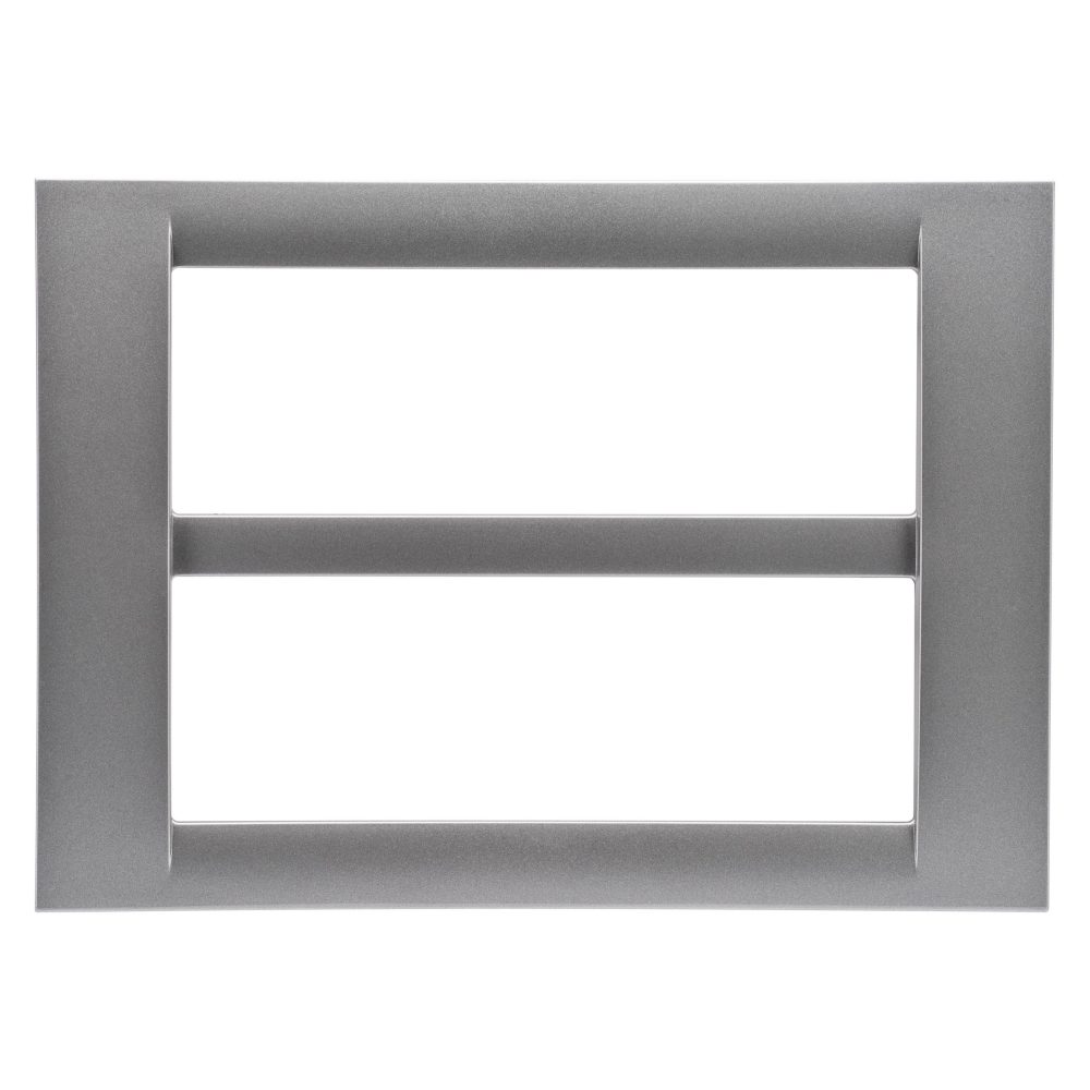  virna plate - in technopolymer gloss finishing - 12 gang (6+6 overlapping) - metallic titanium - system
