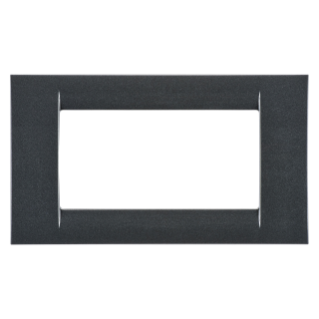 VIRNA PLATE - IN TECHNOPOLYMER GLOSS FINISHING - 4 GANG - METALLIC SLATE - SYSTEM