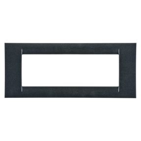placa virna - en tecnopolímero acabado brillante - 6 módulos - gris pizarra metalizado - system