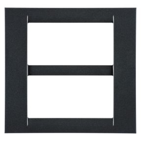 placa virna - en tecnopolímero acabado brillante - 8 módulos (4+4 socrepmódulos) - gris pizarra metalizado - system