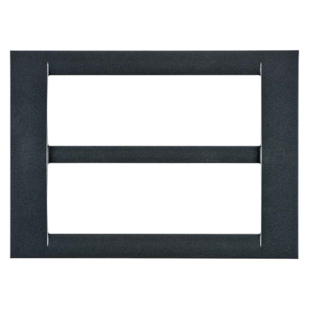  virna plate - in technopolymer gloss finishing - 12 gang (6+6 overlapping) - metallic slate - system