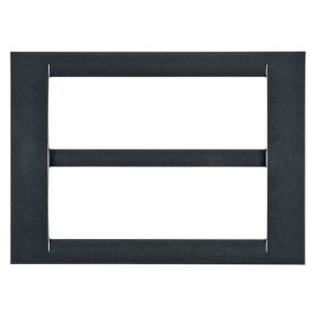 placa virna - en tecnopolímero acabado brillante - 12 módulos (6+6 socrepmódulos) - gris pizarra metalizado - system