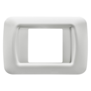 TOP SYSTEM PLATE - IN TECHNOPOLYMER GLOSS FINISHING - 2 GANG - CLOUD WHITE - SYSTEM